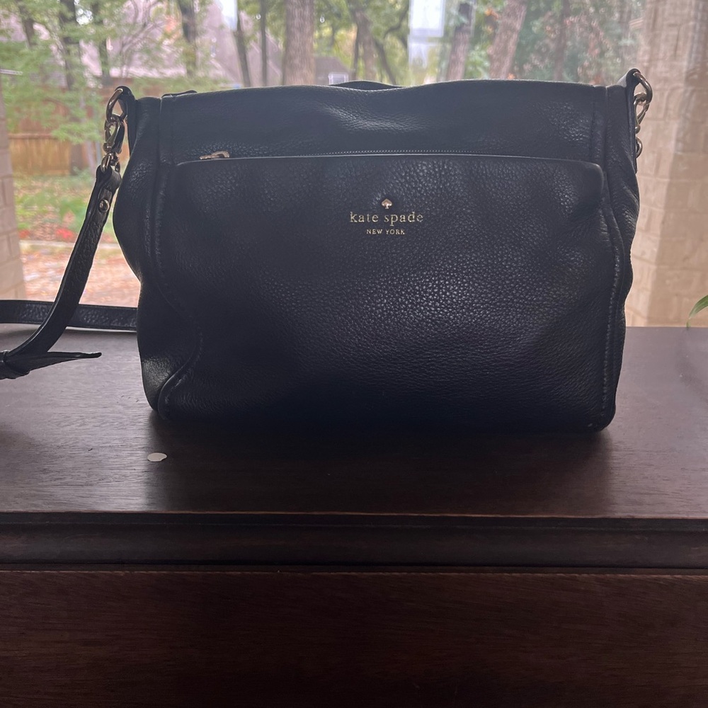 Kate Spade Black Leather Crossbody Bag cobbelhill